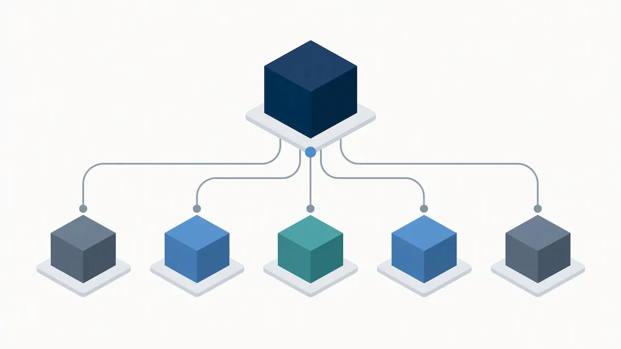 Organization linked to separate service entities