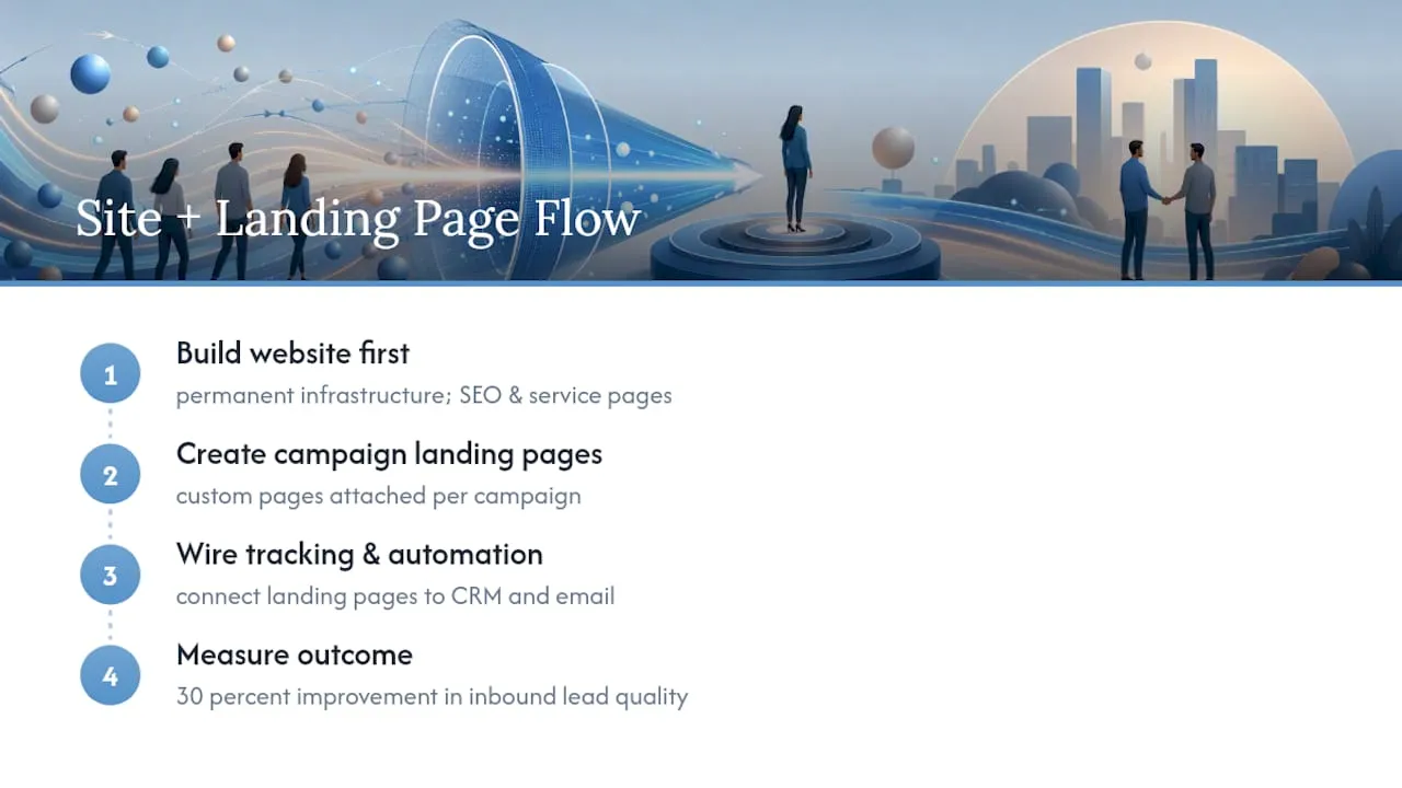 How Forefront Industries Approaches Websites and Landing Pages Together - overview diagram