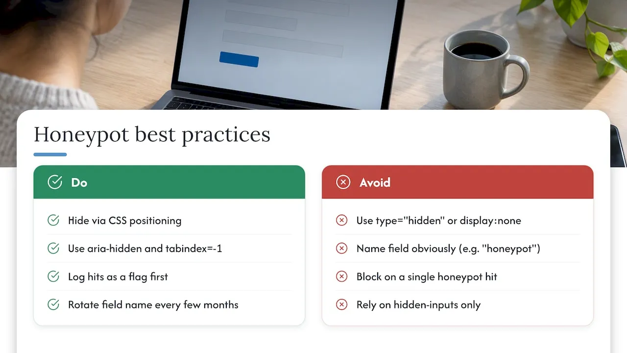 Honeypots and form hygiene done right - overview diagram