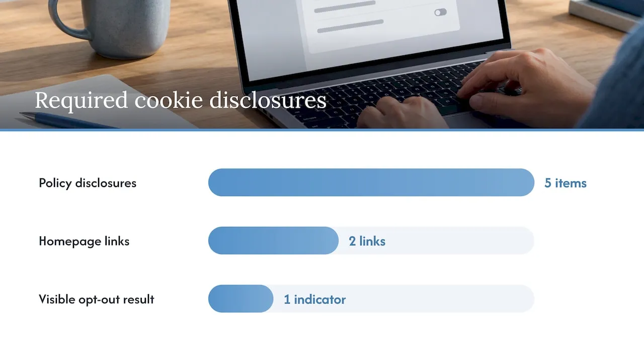 What your site has to disclose about cookies - overview diagram