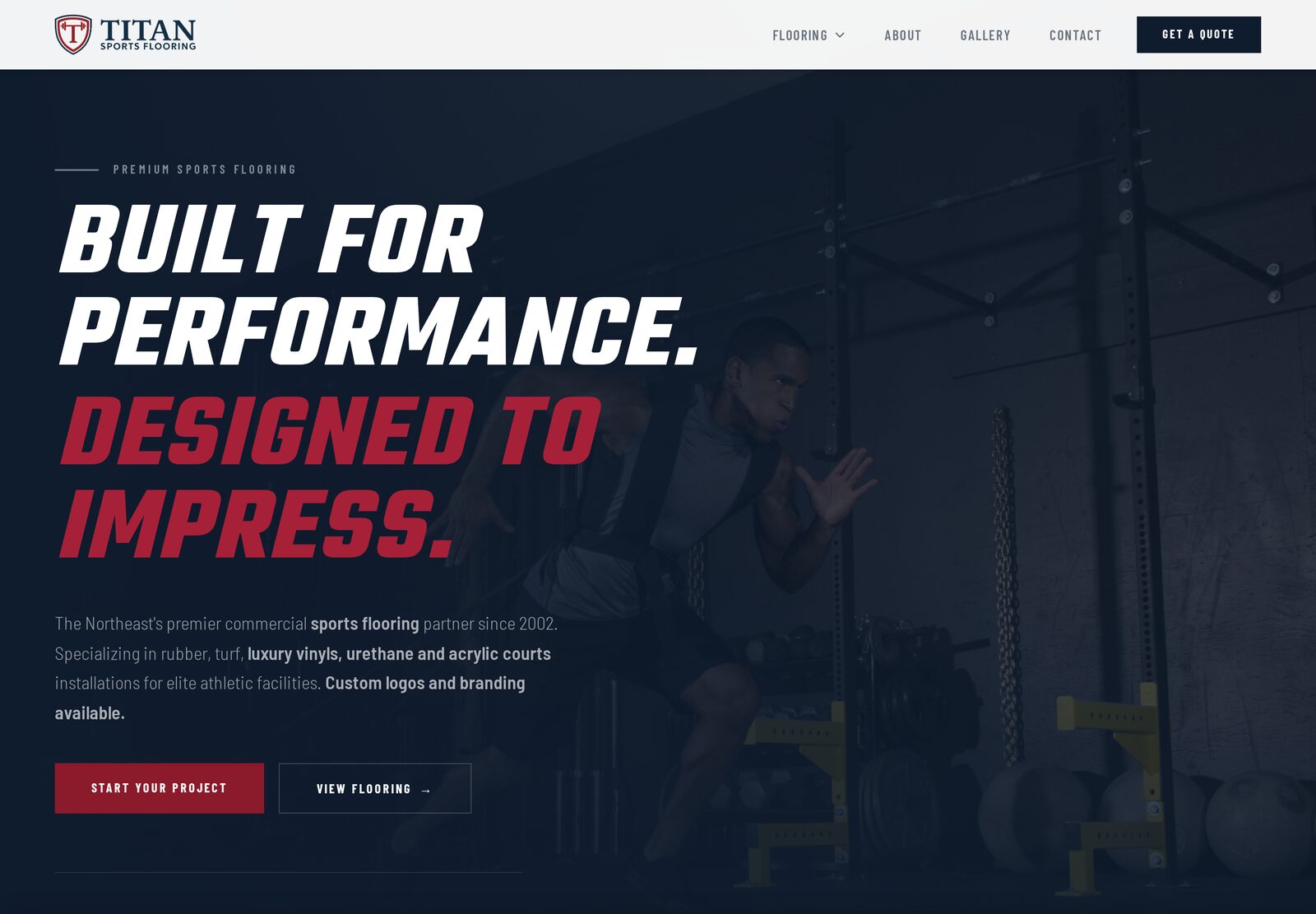 Titan Sports Flooring website by Forefront